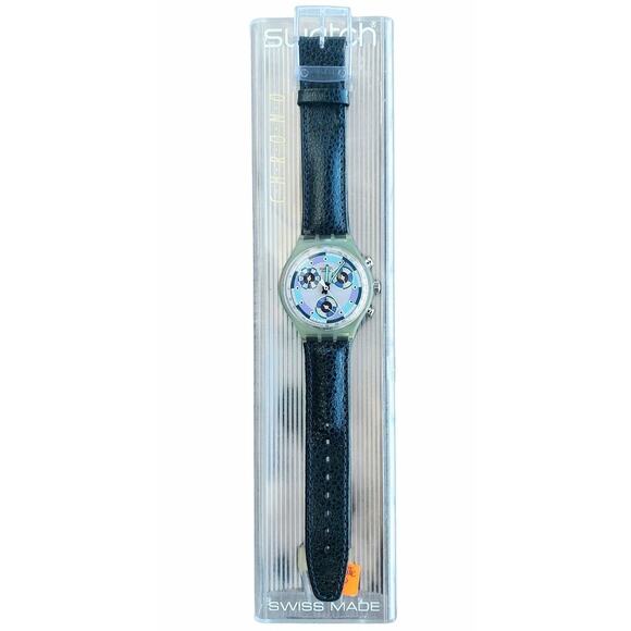 Swatch Watch GREENTIC SCV100 1992 Chrono Rare Swiss Made New Old Stock - Picture 1 of 7